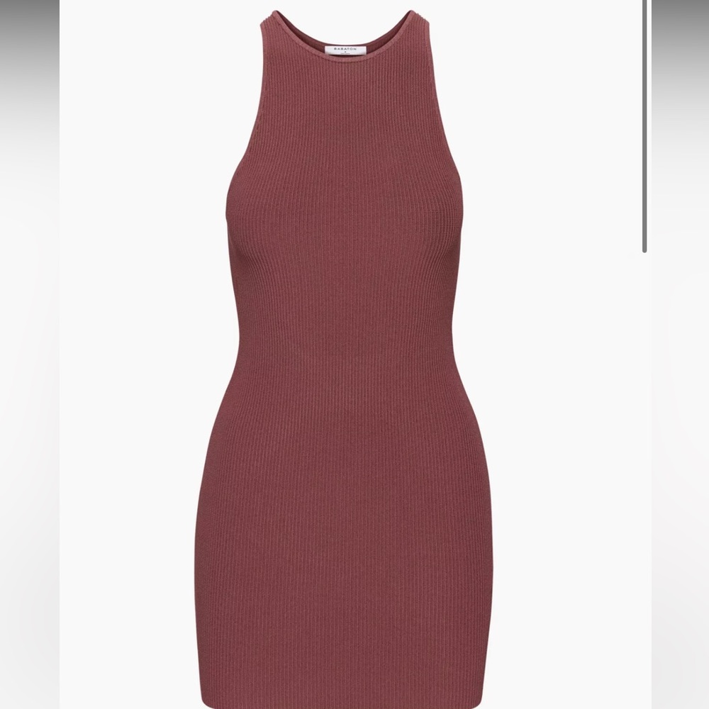 NWT BABATON Winslet Cut Out Dress in Sundried Red, S